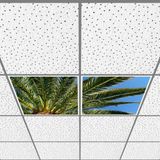 Gök Panel 60X60 LED Panel Aydınlatma Armatür Avize Sıva Altı Desenli 1x2 Ikili Grup 46510924SA - 6400K - Beyaz