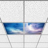 Gök Panel 60X60 LED Panel Aydınlatma Armatür Avize Sıva Altı Desenli 1x2 Ikili Grup 46510932SA - 6400K - Beyaz
