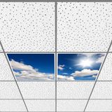 Gök Panel 60X60 LED Panel Aydınlatma Armatür Avize Sıva Altı Desenli 1x2 Ikili Grup 46510933SA - 6400K - Beyaz