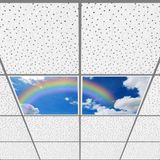 Gök Panel 60X60 LED Panel Aydınlatma Armatür Avize Sıva Altı Desenli 1x2 Ikili Grup 46510944SA - 6400K - Beyaz