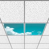 Gök Panel 60X60 LED Panel Aydınlatma Armatür Avize Sıva Altı Desenli 1x2 Ikili Grup 46510954SA - 6400K - Beyaz