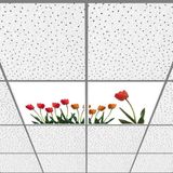 Gök Panel 60X60 LED Panel Aydınlatma Armatür Avize Sıva Altı Desenli 1x2 Ikili Grup 46511111SA - 6400K - Beyaz