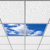 Gök Panel 60X60 LED Panel Aydınlatma Armatür Avize Sıva Altı Desenli 1x2 Ikili Grup 46511150SA - 6400K - Beyaz