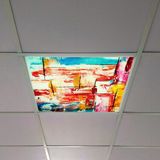 Gök Panel 60X60 LED Panel Aydınlatma Armatür Avize Sıva Altı Desenli Tekli 46510211SA - 6500K - Beyaz