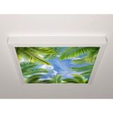 Gök Panel 60X60 LED Panel Aydınlatma Armatür Avize Sıva Üstü Desenli Tekli 46510187SU - 6500K - Beyaz