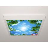 Gök Panel 60X60 LED Panel Aydınlatma Armatür Avize Sıva Üstü Desenli Tekli 46510443SU - 6500K - Beyaz
