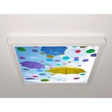 Gök Panel 60X60 LED Panel Aydınlatma Armatür Avize Sıva Üstü Desenli Tekli 46510556SU - 6500K - Beyaz