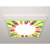 Gök Panel 60X60 LED Panel Aydınlatma Armatür Avize Sıva Üstü Desenli Tekli 46510594SU - 6500K - Beyaz