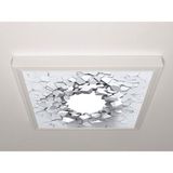Gök Panel 60X60 LED Panel Aydınlatma Armatür Avize Sıva Üstü Desenli Tekli 46511206SU - 6500K - Beyaz