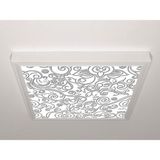 Gök Panel 60X60 LED Panel Aydınlatma Armatür Avize Sıva Üstü Desenli Tekli 46511217SU - 6500K - Beyaz