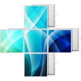 Gök Panel 60X60 LED Panel Aydınlatma Desenli 3x3 5 Li Grup Özel Seri 46511418SA - 6400K - Beyaz
