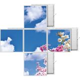 Gök Panel 60X60 LED Panel Aydınlatma Desenli 3x3 5 Li Grup Özel Seri 46511424SA - 6400K - Beyaz