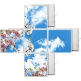 Gök Panel 60X60 LED Panel Aydınlatma Desenli 3x3 5 Li Grup Özel Seri 46511438SA - 6400K - Beyaz