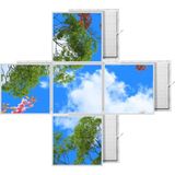 Gök Panel 60X60 LED Panel Aydınlatma Desenli 3x3 5 Li Grup Özel Seri 46511453SA - 6400K - Beyaz