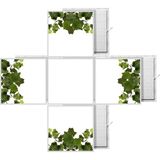 Gök Panel 60X60 LED Panel Aydınlatma Desenli 3x3 5 Li Grup Özel Seri 46511478SA - 6400K - Beyaz