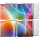 Gök Panel 60X60 LED Panel Sıva Altı Desenli 2x2 Dörtlü Grup 46510114SA - 6500K - Beyaz