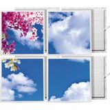 Gök Panel 60X60 LED Panel Sıva Altı Desenli 2x2 Dörtlü Grup 46510193SA - 6500K - Beyaz