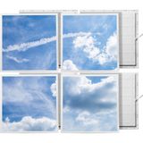 Gök Panel 60X60 LED Panel Sıva Altı Desenli 2x2 Dörtlü Grup 46511157SA - 6500K - Beyaz