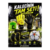 Gök Sports Çocuk Kaleci Eldiveni Bilek Bandajlı Futbol Kaleci Dizlik Futbol Topu Pompa Hediyeli
