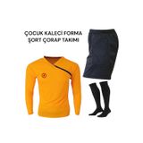 Gök Sports Çocuk Kaleci Sünger Destekli Kaleci Forması Kaleci Şort Çorap Takımı