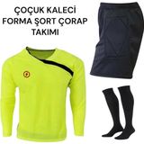 Gök Sports Çocuk Sünger Destekli Kaleci Forması Kaleci Şort Çorap Takımı