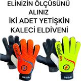 Gök Sports Degaj 2 Adet Yetişkin Big Kaleci Eldiveni Goalkeeper Gloves Bilek Bandajlı Kaleci Eldiveni