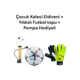 Gök Sports Degaj Çocuk Kaleci Eldiveni Bilek Bandajlı Eldiven Futbol Topu Pompa Hediyeli