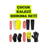 Gök Sports Gk Degaj Çocuk Goalkeeper Gloves Bilek Bandajlı Kaleci Eldiveni Dizlik Tekmelik Seti