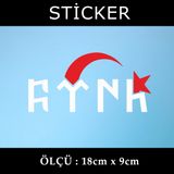 Gök Türk Ay Yıldız Arka Cam Yazısı - 2 Adet Sticker Araba Cam Bagaj Uyumlu Et,Ket Kask Uyumlu Yapışkan