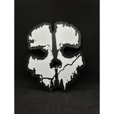 Goka 3D Craft Call Of Duty: Modern Warfare Ghost Logolu 3D Duvar Dekoru - 18 cm Slim Versiyon (Çift Taraflı Bantlı) - Çok Renkli