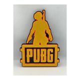 GoKa 3D Craft PUBG Battlegrounds Silüet Temalı Premium Duvar Dekoru / Oyuncu Odası Aksesuarı