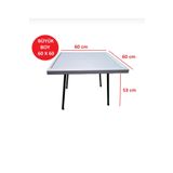 GÖKBAŞLAR 60×60 Cm Beyaz Katlanır Masa – Balkon, Bahçe, Kamp & Piknik Masası – Hafif Taşınabilir