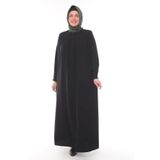GÖKBEN MEDİNE KREBİ BÜYÜK BEDEN KADIN TESETTÜR FERACE SİYAH 42