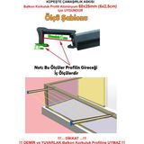Gökbin Balkon Çamaşır Kurutma Askısı Alüminyum Küpeşte Çamaşır Askılığı Kurutmalık Kare 6x2.5 cm Antrasit - Antrasit - Gri - 6 x 2,5 cm