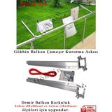 Gökbin Demir Balkon Korkuluk Çamaşır Kurutma Askılığı Alüminyum Küpeşte Çamaşırlık