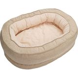 Gökcan Home Köpek ve Kedi Yatağı Bej Büyük Boy Ultra Lüx Konforlu Isırmaya Dayanıklı (Orta Boy) 70 x 54 cm - 70 cm