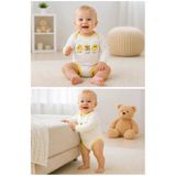Gökçe Baby Civciv Desenli %100 Pamuklu Uzun Kollu Bebek Zıbın Takımı Sarı