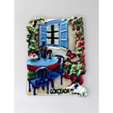 Gökçeada Polyester Kabartmalı Magnet 5 X 6,5 Cm Dekoratif Hediyelik Buzdolabı Süsü (Kod:1694)