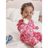 Gökçecik Tekstil Oversize Bebek Fuşya Yıldızlı Uyku Tulumu Salaş Pijama - Kidsabu - 0 - 1,5 Yaş - Beyaz - Fuşya