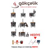 Gökçelik Semaverli Güveç Mangal 20 Parça Toprak Tandır Et Kavurma Tavası/gözleme Yufka Saçlı Kamp Sobası