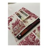 GÖKDAĞ BEDDING Bordo Desenli El Yapımı Tablet Kılıfı Organizer-Kalemlik Ve Defter Bölmeli