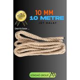 GÖKDAĞ GROUP 10 MM 10 Metre Jüt Halat Dekoratif Hasır İp Urgan Süs