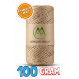 GÖKDAĞ GROUP 100 Gram Premium Jüt Hasır İp Kırnap İp Süsleme İpi Kuka