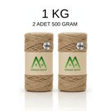 GÖKDAĞ GROUP 2 Adet 500 Gram Premium Jüt Hasır İp Kırnap İp Süsleme İpi Kuka