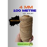 GÖKDAĞ GROUP 4 MM 100 Metre Jüt Halat Dekoratif Hasır İp Urgan Süs