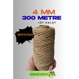 GÖKDAĞ GROUP 4 MM 300 Metre Jüt Halat Dekoratif Hasır İp Urgan Süs