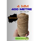 GÖKDAĞ GROUP 4 MM 400 Metre Jüt Halat Dekoratif Hasır İp Urgan Süs