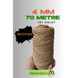 GÖKDAĞ GROUP 4 MM 70 Metre Jüt Halat Dekoratif Hasır İp Urgan Maket