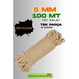 GÖKDAĞ GROUP 5 MM 100 Metre Jüt Halat İthal Dekor İp