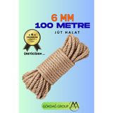 GÖKDAĞ GROUP 6 MM 100 Metre Jüt Halat Dekoratif Hasır İp